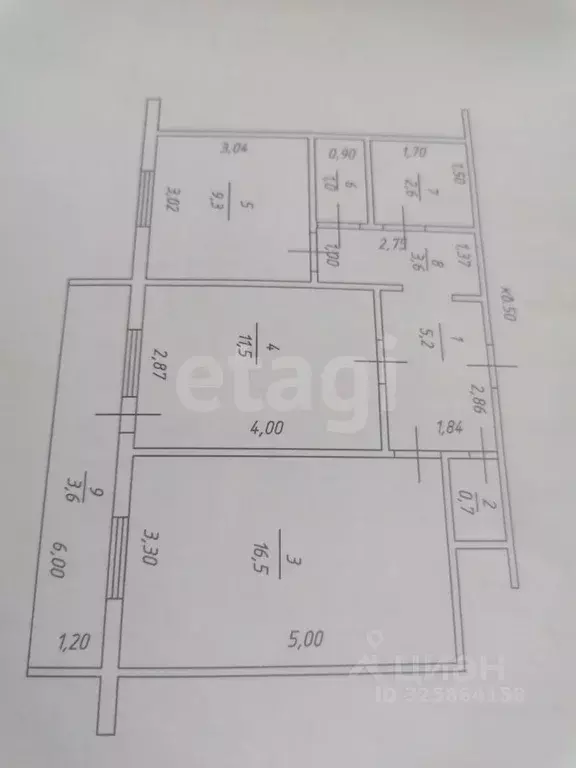 2-к кв. Татарстан, Альметьевск ул. Герцена, 96 (50.4 м) - Фото 2