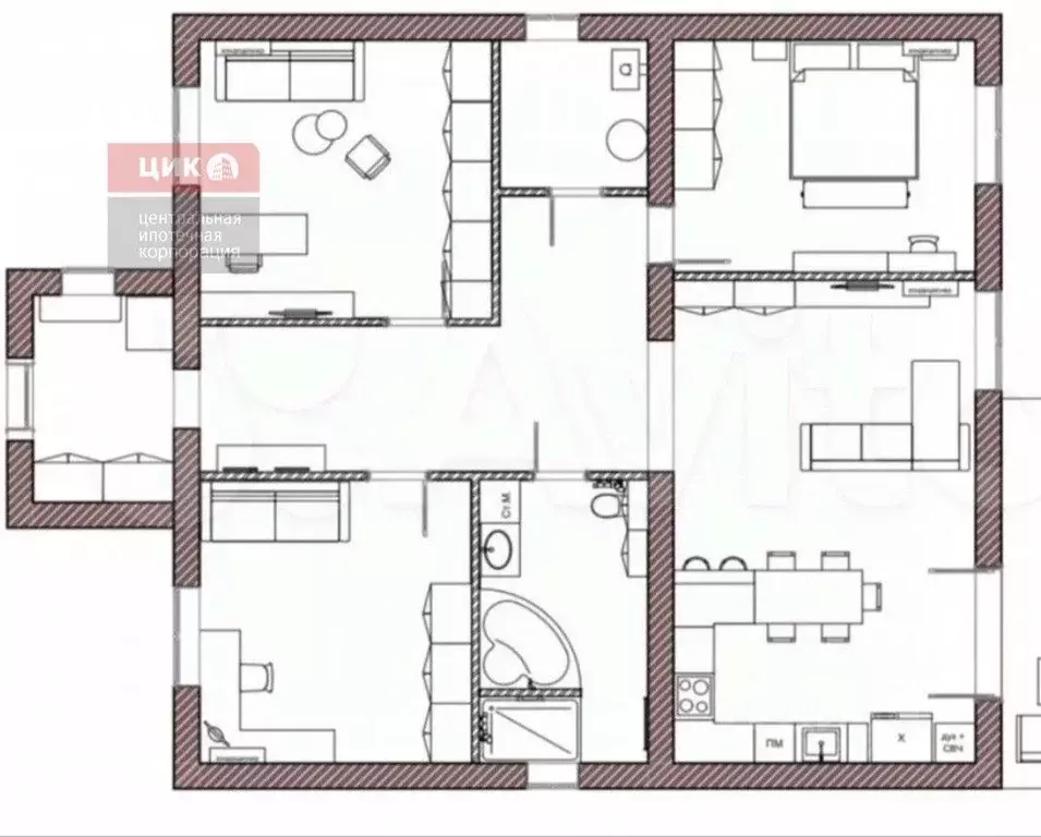 Дом в Рязанская область, Рязанский район, пос. Мурмино  (112 м) - Фото 2