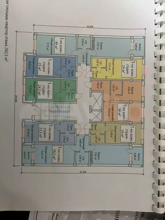 Квартира-студия, 32 м, 4/12 эт. - Фото 1