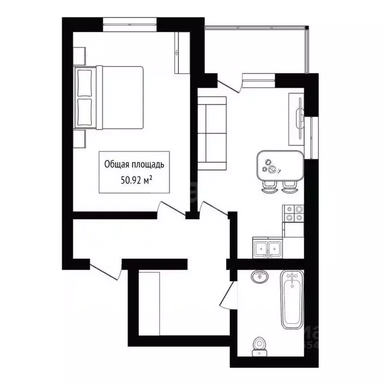 2-к кв. Новосибирская область, Новосибирский район, Барышевский ... - Фото 2