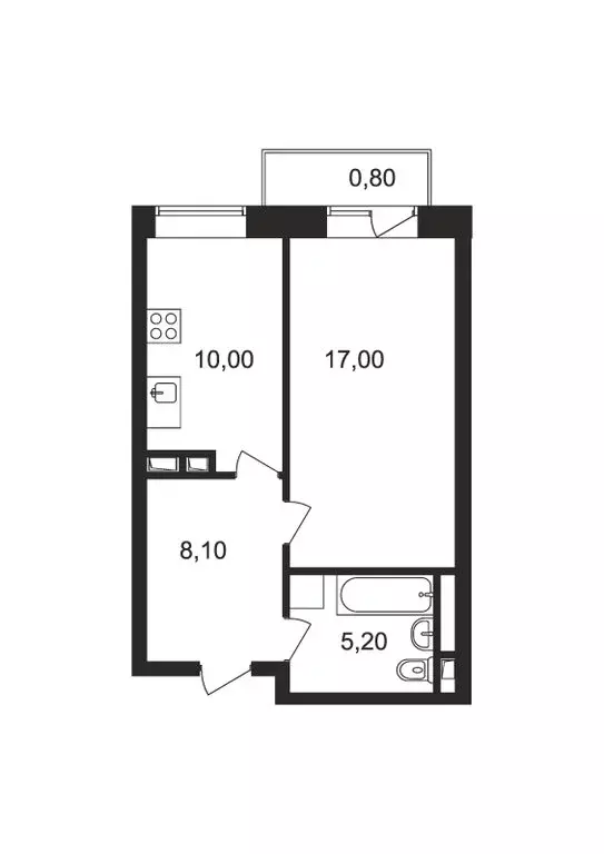 1-комнатная квартира: Ногинск, Юбилейная улица, 14Б (40 м) - Фото 0