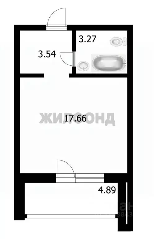 Студия Новосибирская область, Новосибирск Северо-Чемской жилмассив, ... - Фото 0