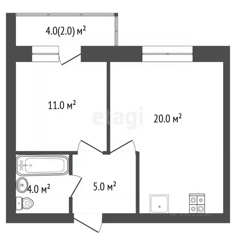 1-к кв. Вологодская область, Вологда Водники мкр, ул. Северная, 36В ... - Фото 2