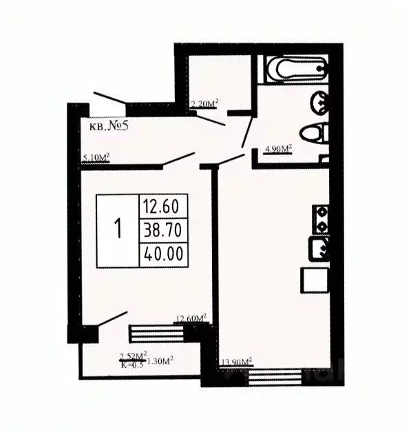 1-к кв. Ленинградская область, Коммунар г. Гатчинский муниципальный ... - Фото 1