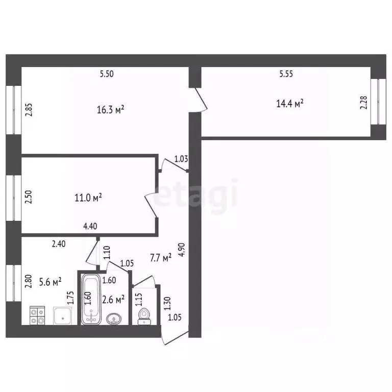 3-к кв. Мордовия, Рузаевский район, пос. Левженский Центральная ул., ... - Фото 1