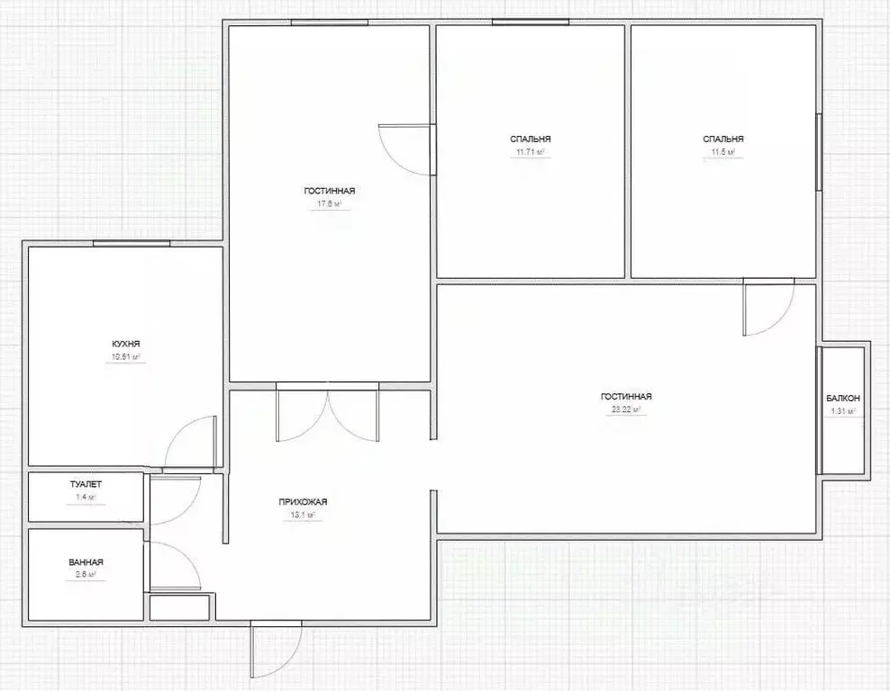 4-к кв. Москва Каширское ш., 9К1 (92.6 м) - Фото 2