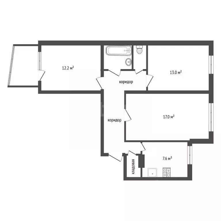 3-к кв. Воронежская область, Воронеж Шилово мкр, ул. Теплоэнергетиков, ... - Фото 2