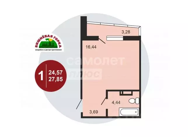 Студия Челябинская область, Челябинский городской округ, пос. ... - Фото 1
