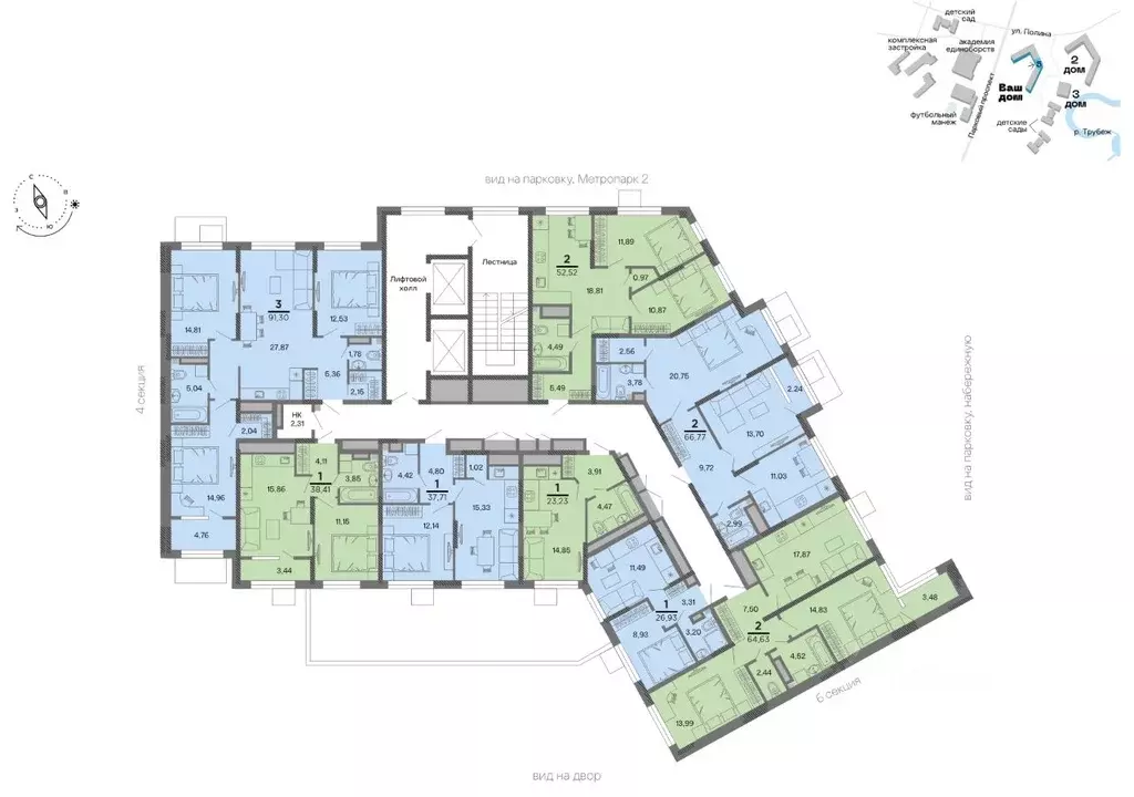 1-к кв. Рязанская область, Рязань Метропарк тер., Метропарк жилой ... - Фото 2