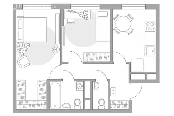 2-комнатная квартира: Одинцовский городской округ, территориальное ... - Фото 1