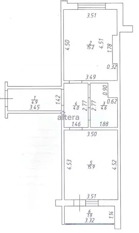 1-к кв. Татарстан, Казань ул. Натана Рахлина, 7 (46.5 м) - Фото 2