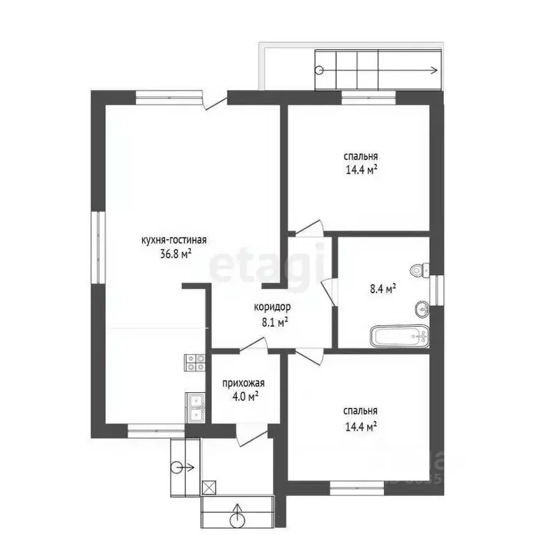 Дом в Ставропольский край, Ессентуки ул. Казачья (110 м) - Фото 1