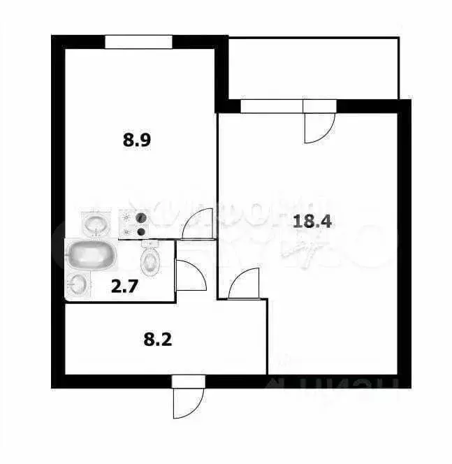 1-к. квартира, 35 м, 3/3 эт. - Фото 0