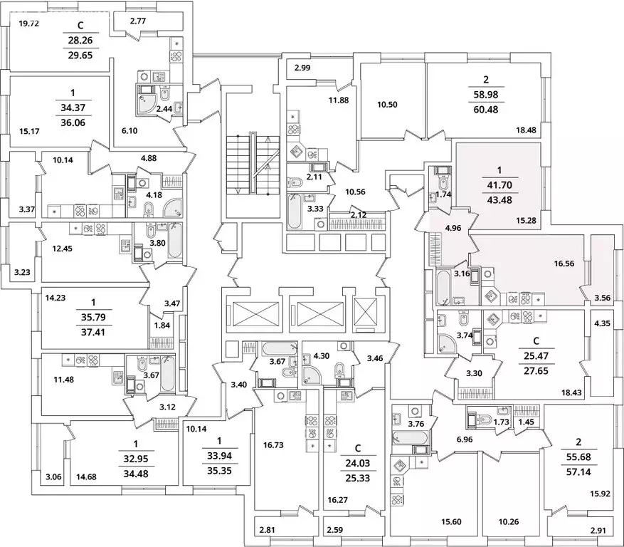 1-комнатная квартира: Санкт-Петербург, проспект Маршала Блюхера, 3к2 ... - Фото 2