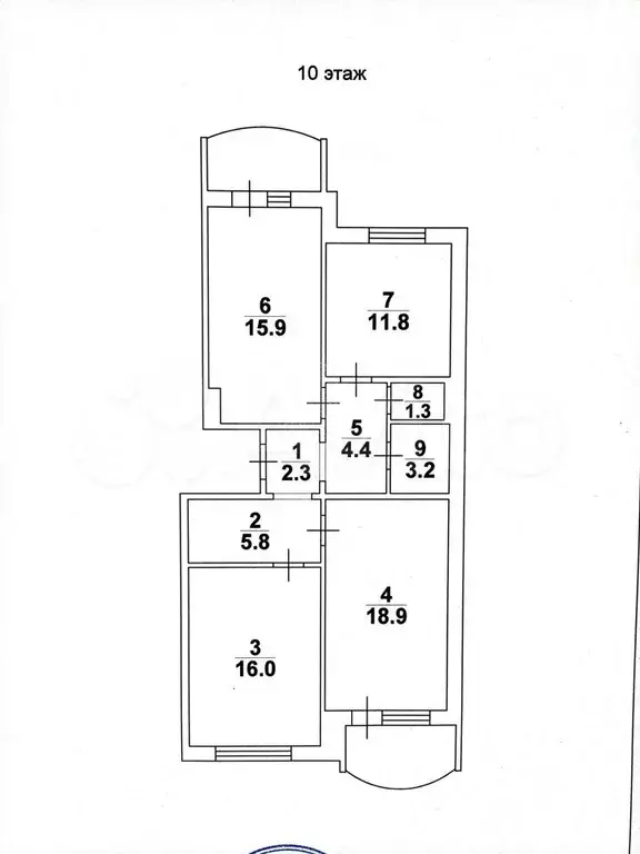 3-к. квартира, 79,6 м, 10/10 эт. - Фото 0