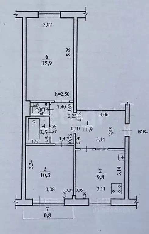 2-к кв. Забайкальский край, Чита 1-й мкр, 5 (51.4 м) - Фото 2