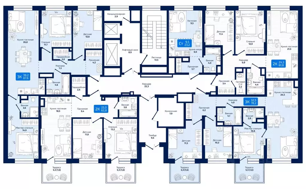 2-к кв. Самарская область, Самара ул. 8-я Радиальная, 31 (62.3 м) - Фото 2