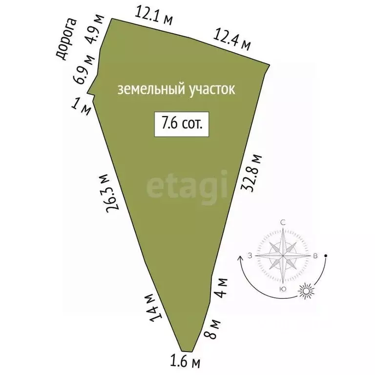 Участок в Тюменская область, Тюмень ул. Калинина (7.6 сот.) - Фото 2