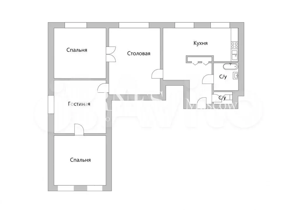 4-к. квартира, 95 м, 5/6 эт. - Фото 0