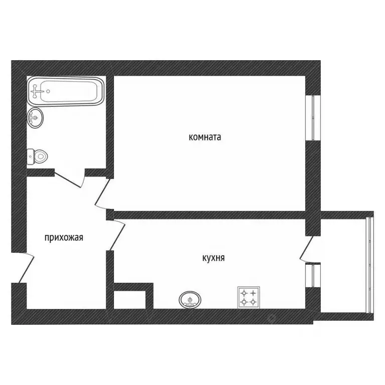 1-к кв. Смоленская область, Смоленск проезд Ипподромный, 30 (37.8 м) - Фото 1