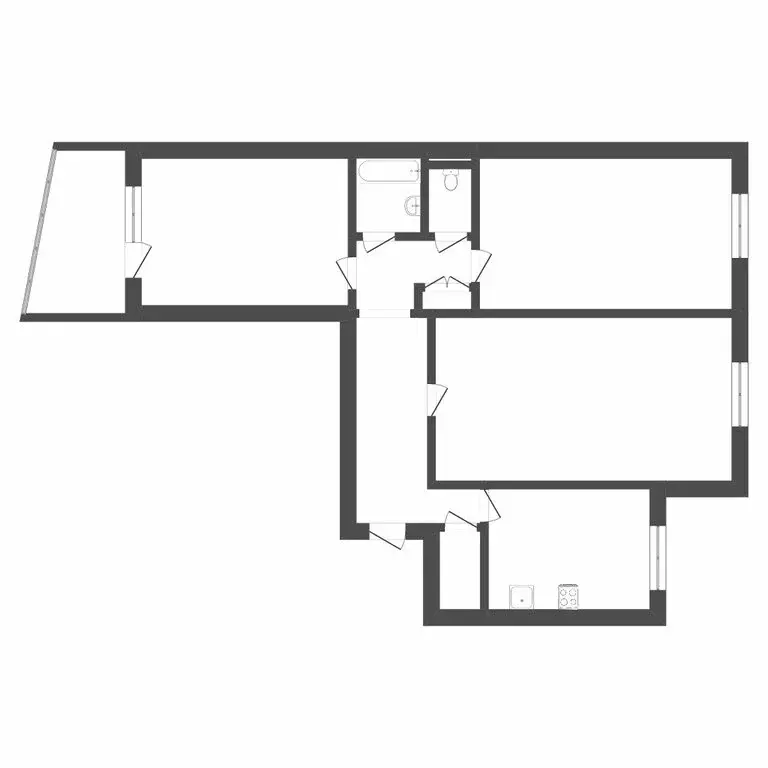 3-комнатная квартира: Тюмень, Широтная улица, 25 (65.3 м) - Фото 1