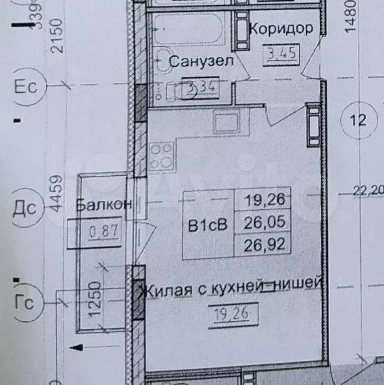 Квартира-студия, 28 м, 2/10 эт. - Фото 0