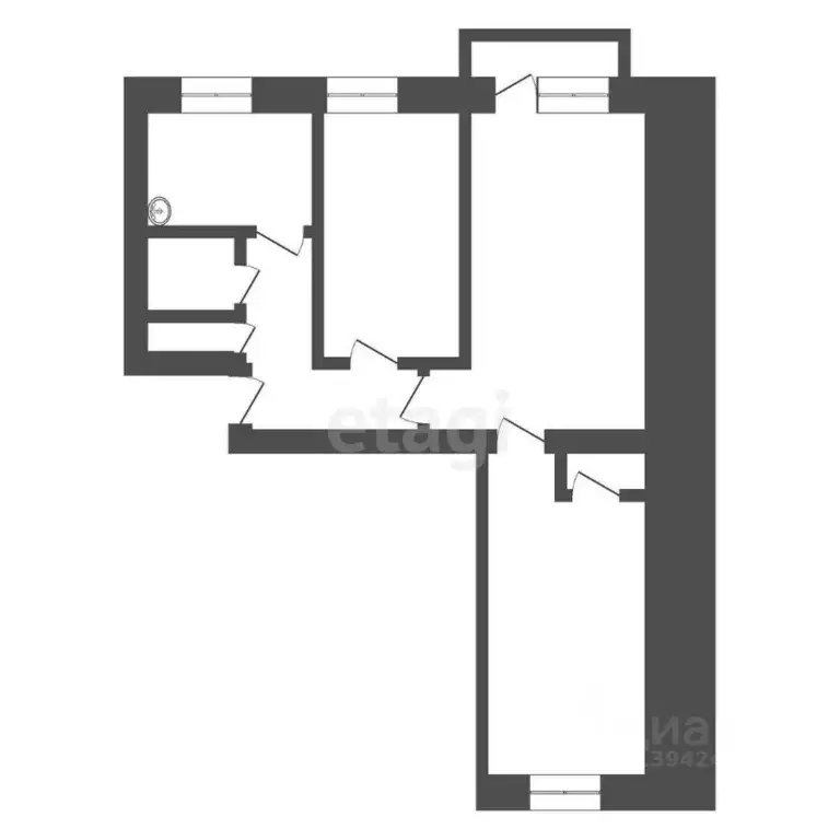 3-к кв. Бурятия, Улан-Удэ ул. Жердева, 9 (56.6 м) - Фото 2