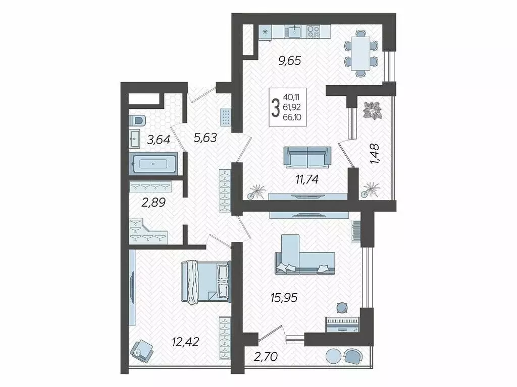 3-комнатная квартира: Сочи, микрорайон Бытха, Ясногорская улица, ... - Фото 1