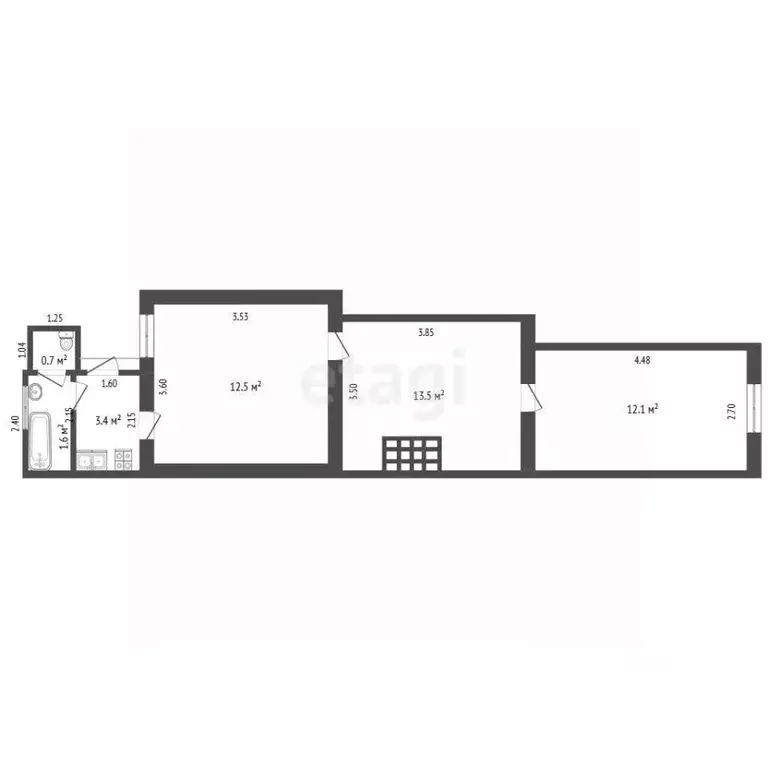 2-к кв. Краснодарский край, Краснодар Центральный мкр, ул. Янковского, ... - Фото 1