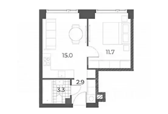 1-к кв. Москва ул. Борисовские Пруды, 1К3Г (32.9 м) - Фото 1