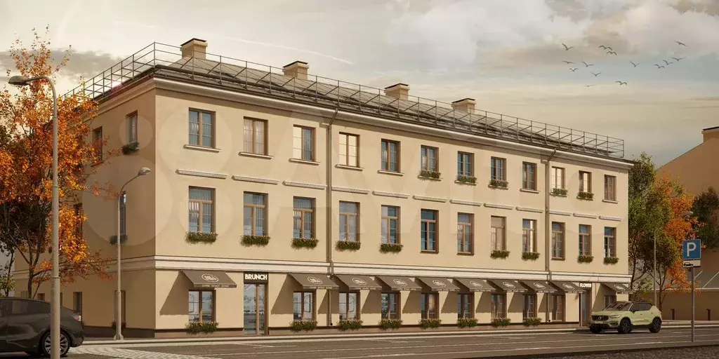 Апартаменты-студия, 13,2 м, 2/4 эт. - Фото 1
