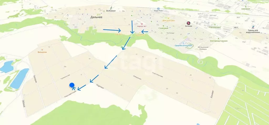 Участок в село Дальнее, Рассветная улица (7 м) - Фото 2