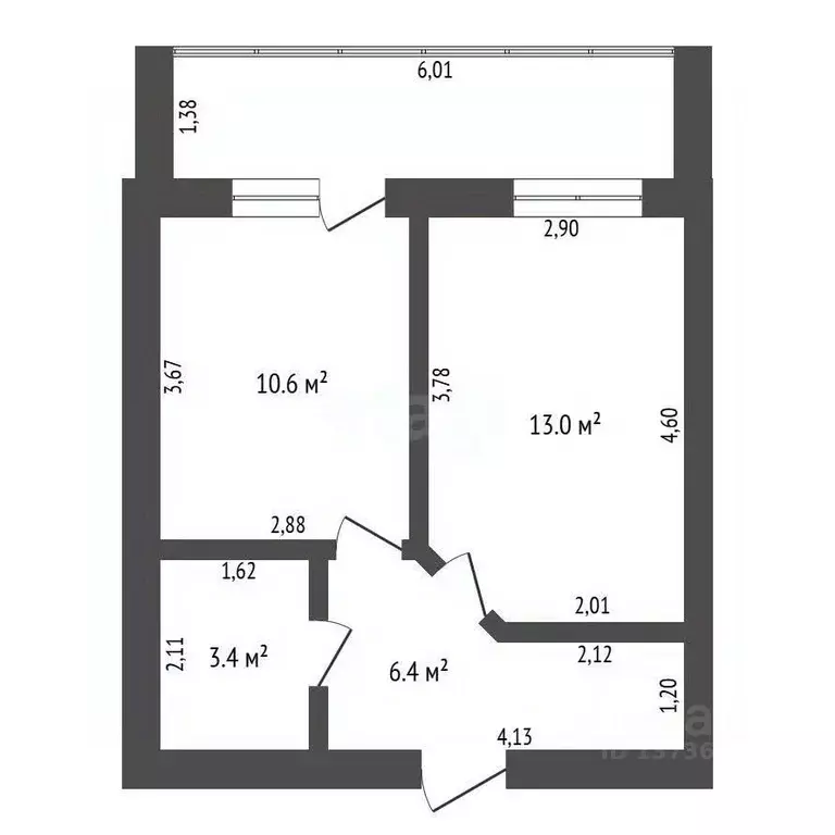 1-к кв. Амурская область, Благовещенский район, с. Чигири ул. ... - Фото 2