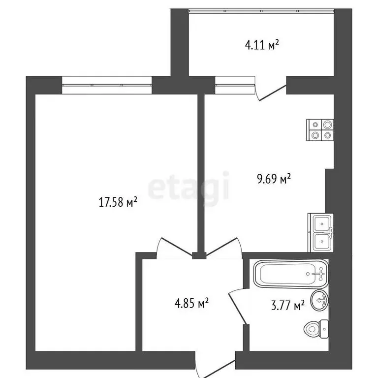 1-комнатная квартира: Йошкар-Ола, улица Меримского, 2 (40 м) - Фото 1