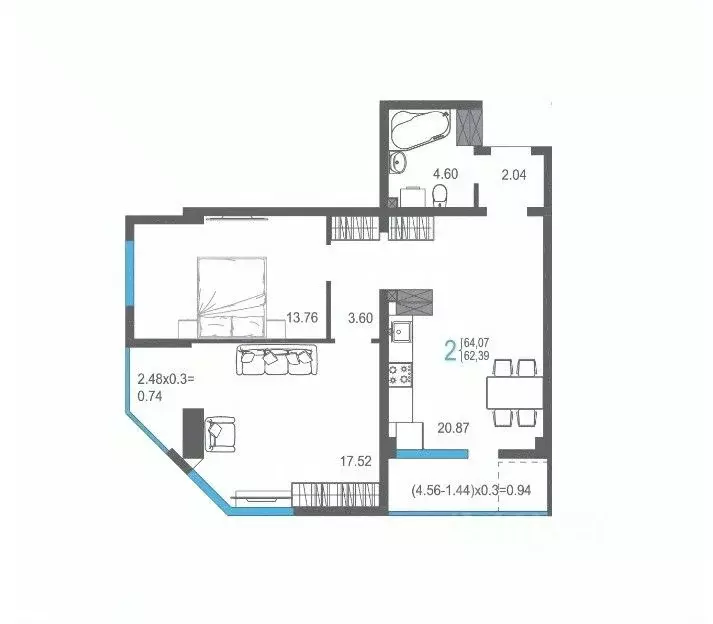 2-к кв. Крым, Ялта ул. Кирова, 155Ак1 (64.07 м) - Фото 1