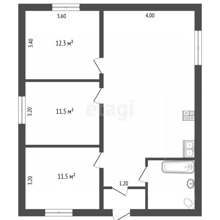 Дом в Тюменская область, Тюмень Якорь СНТ, ул. Лимонная (75 м) - Фото 2
