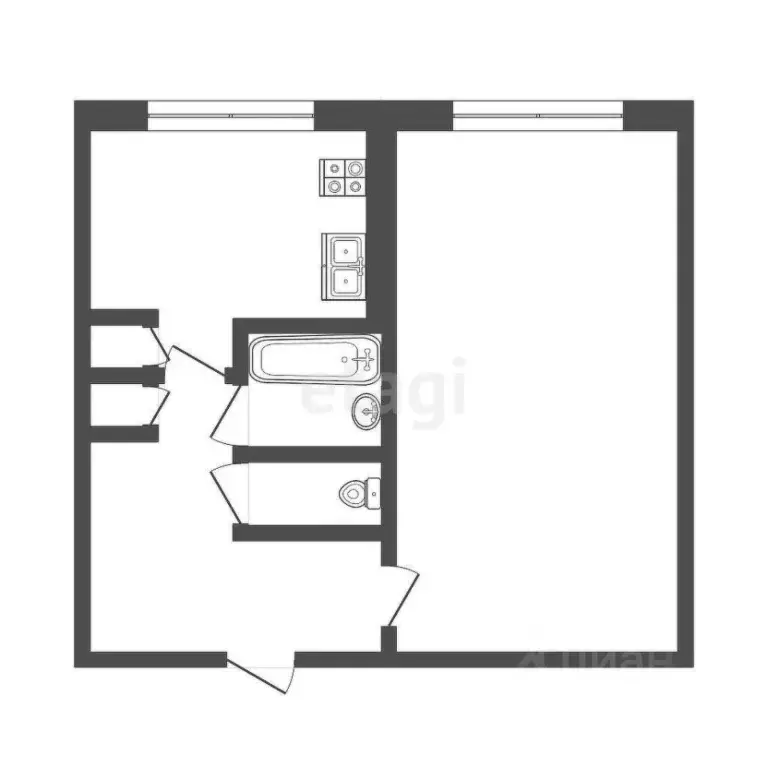 1-к кв. Мордовия, Саранск ул. Пушкина, 28 (33.3 м) - Фото 0