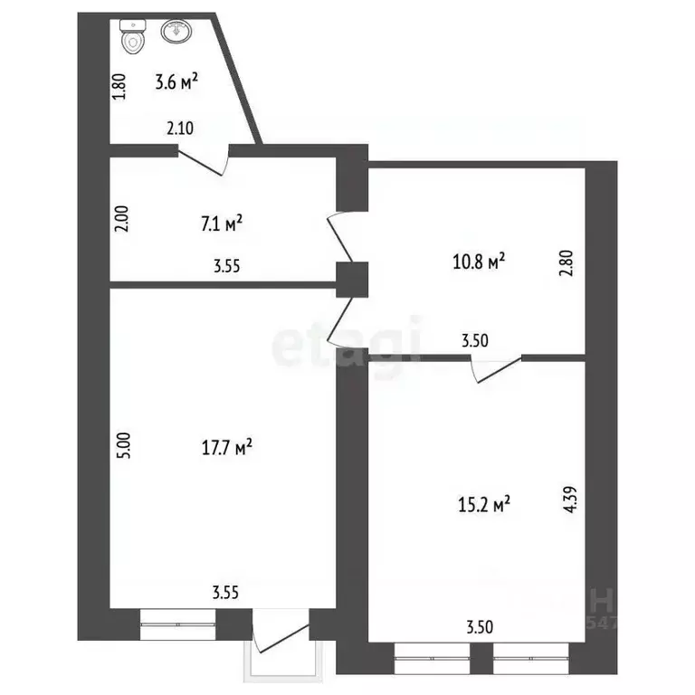 Офис в Крым, Симферополь ул. Богдана Хмельницкого (55 м) - Фото 2