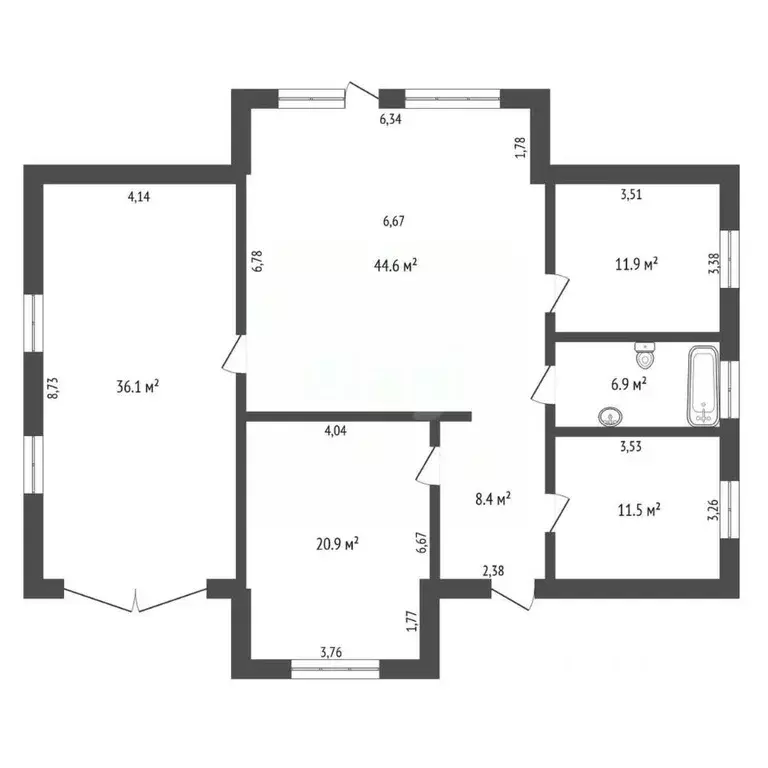 Дом в Амурская область, Благовещенск ул. Сотника Травина, 19/3 (124 м) - Фото 2