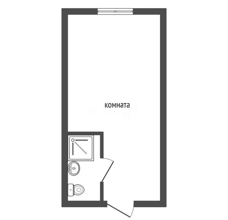 Квартира-студия: село Новая Усмань, Полевая улица, 36Б (26.4 м) - Фото 1