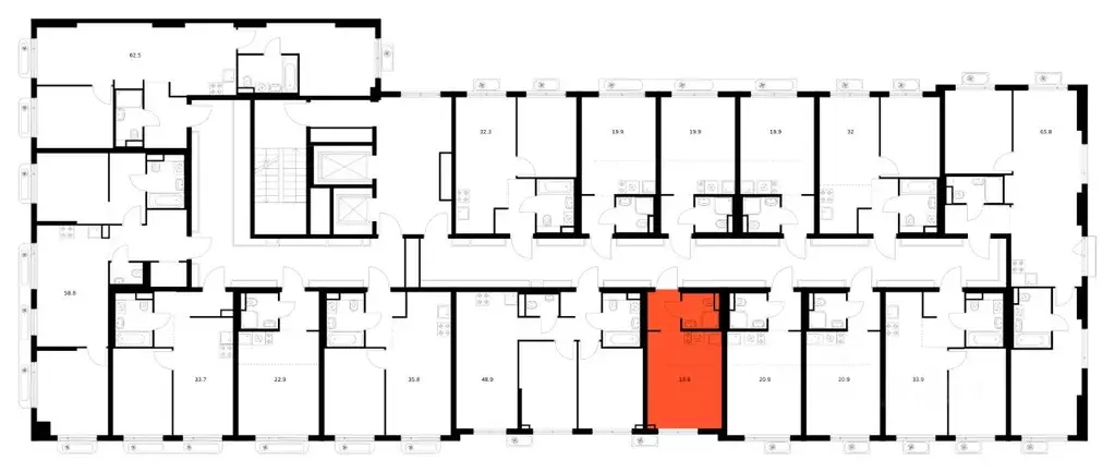 Студия Московская область, Мытищи Яуза Парк жилой комплекс, к12 (19.8 ... - Фото 2