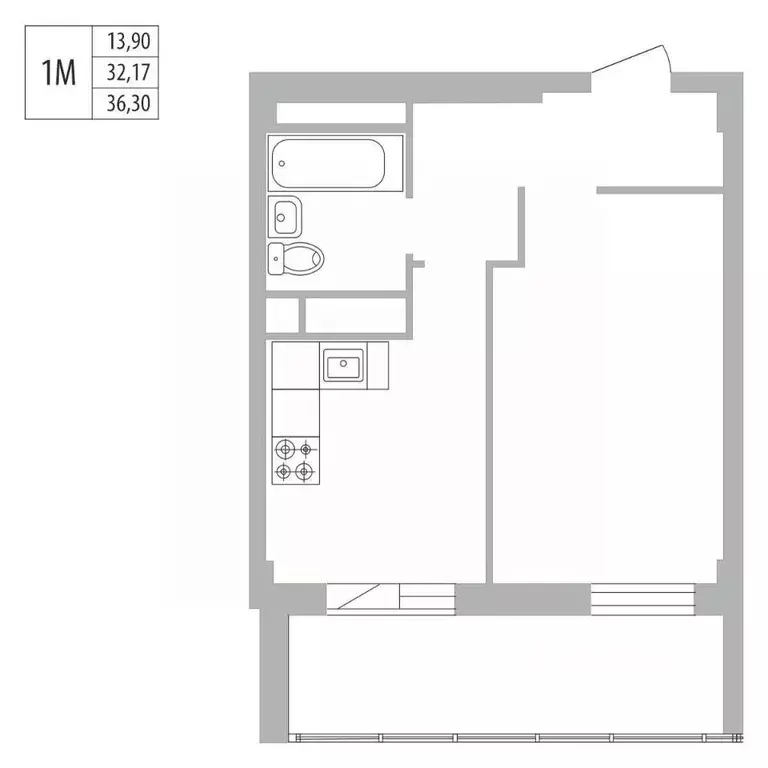 1-к кв. Татарстан, Набережные Челны ул. Раскольникова, 22 (36.3 м) - Фото 0
