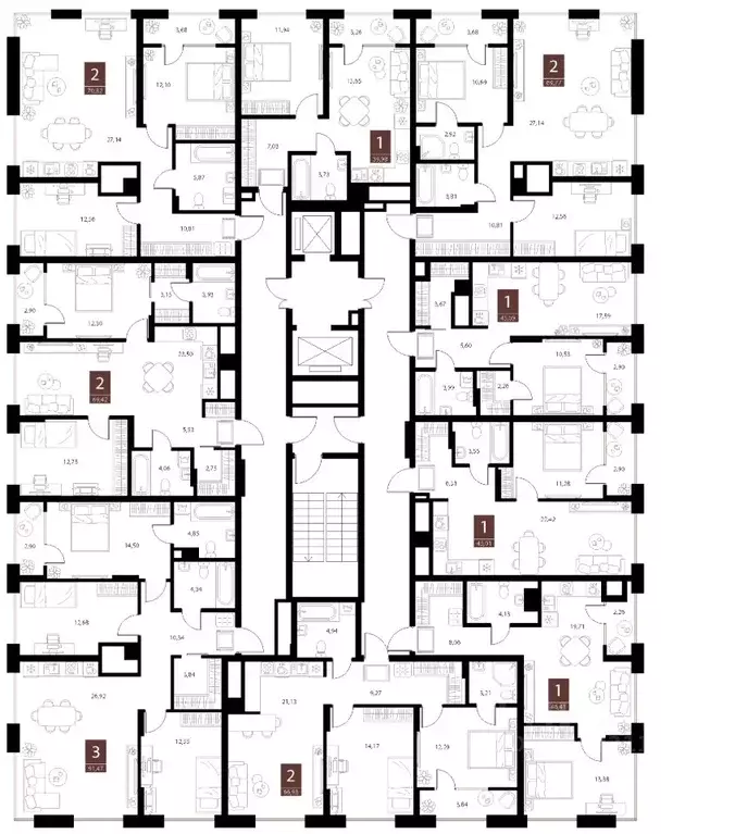 2-к кв. Рязанская область, Рязань ул. Бирюзова, 20с1 (66.93 м) - Фото 2