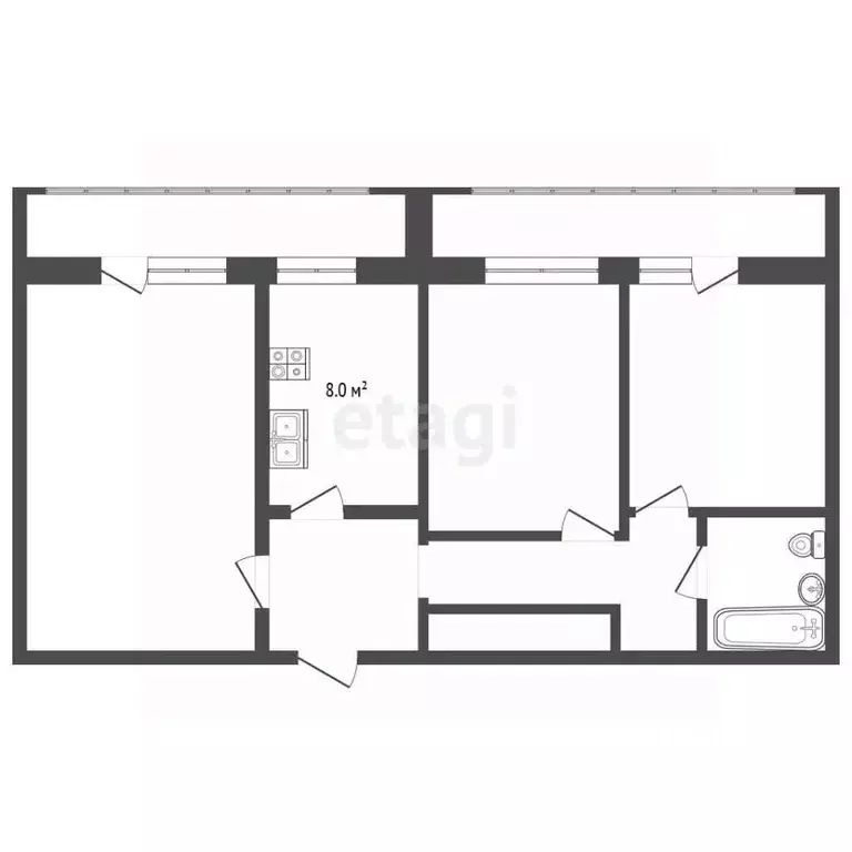 1-к кв. Москва Новочеркасский бул., 5 (79.0 м) - Фото 2