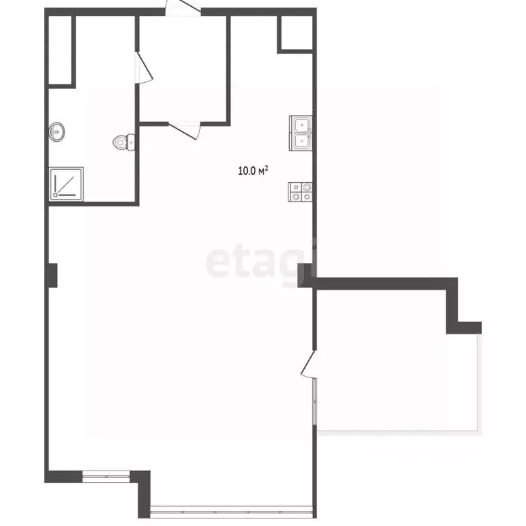 2-к кв. Севастополь Севастопольская зона ЮБК кв-л, 14Вс2 (42.9 м) - Фото 2