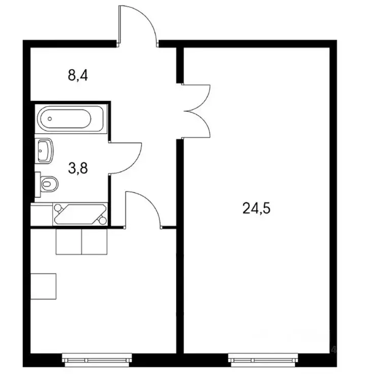 1-к кв. Москва Варшавское ш., 141к12 (46.8 м) - Фото 1