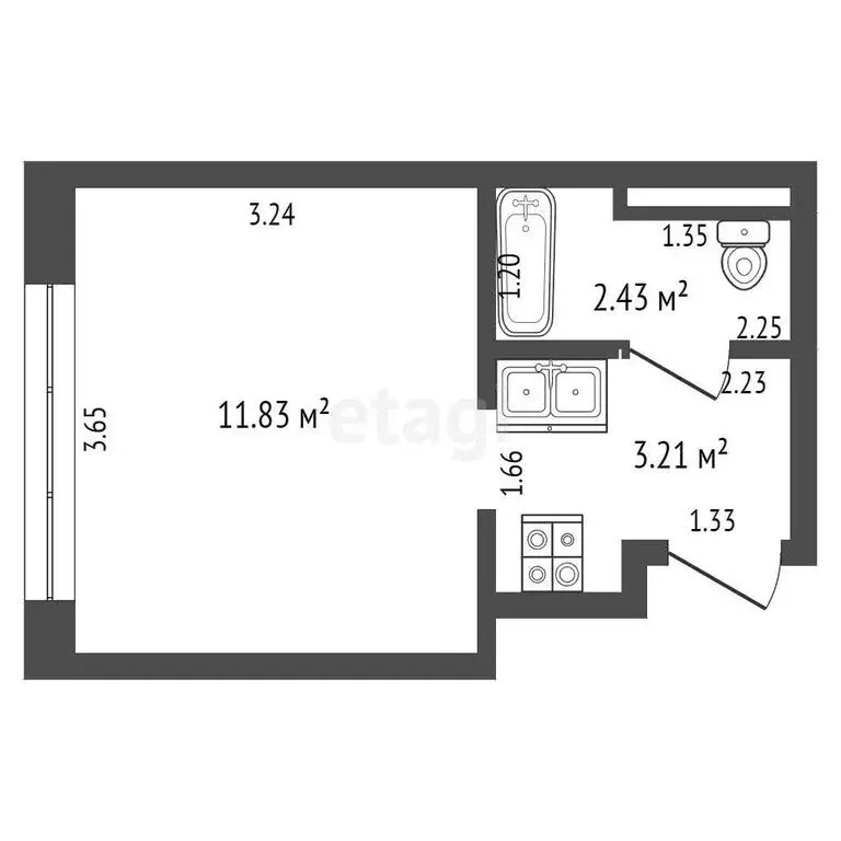 1-комнатная квартира: Ульяновск, улица Стасова, 28 (19.5 м) - Фото 0