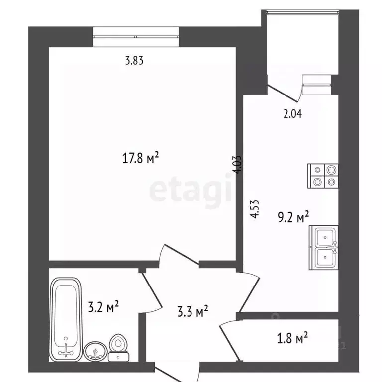 1-к кв. Марий Эл, Йошкар-Ола ул. Карла Либкнехта, 69а (36.0 м) - Фото 1
