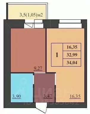 1-к кв. Ярославская область, Ярославль Северный жилрайон, 15-й мкр,  ... - Фото 1