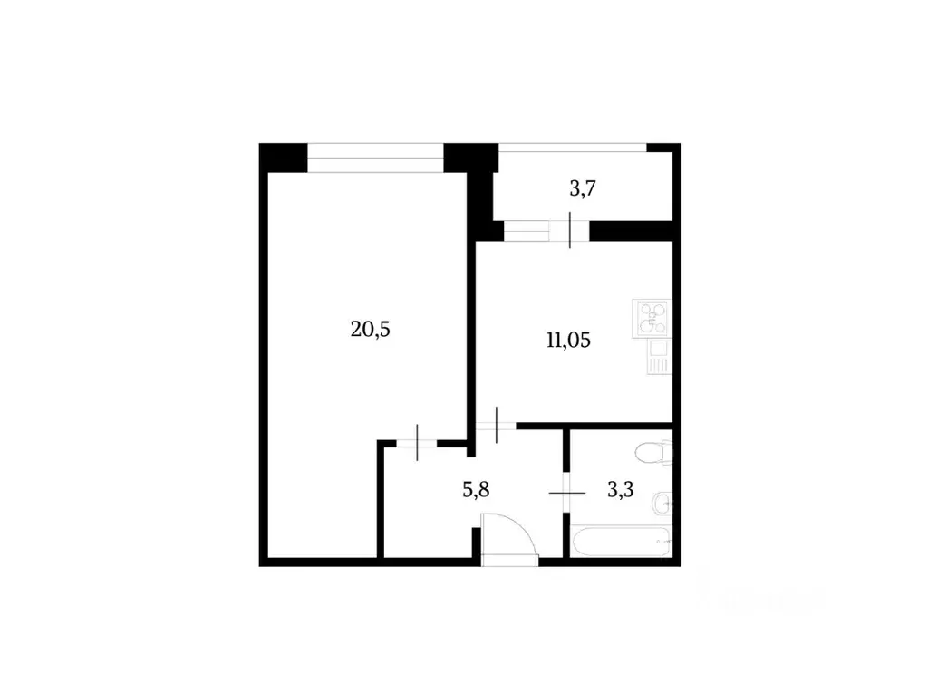 1-к кв. Марий Эл, Йошкар-Ола ул. Западная, 17 (44.2 м) - Фото 2